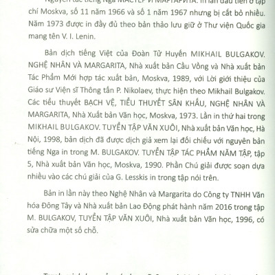 Nghệ Nhân Và Margarita - Mikhail Bulgakov
