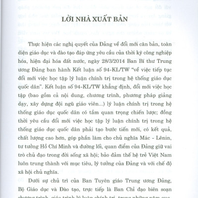 Giáo Trình Triết Học Mác – Lênin (Dành Cho Bậc Đại Học Hệ Không Chuyên Lý Luận Chính Trị) - Bộ mới năm 2021