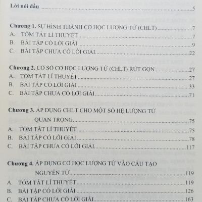 Bài Tập Hóa Lí Tập 1: Cơ Sở Hóa Học Lượng Tử