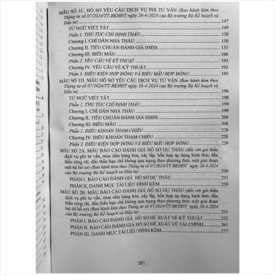 Sách Hướng Dẫn Cung Cấp, Đăng tải Thông Tin Về Lựa Chọn Nhà Thầu và Mẫu Hồ Sơ Đấu Thầu Trên Hệ Thống Mạng Đấu Thầu Quốc Gia - Thông tư 06/2024/TT-BKHĐT, Thông tư số 07/2024/TT-BKHĐT (V2420D)