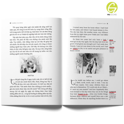 Sách - Không gia đình - Sách song ngữ văn học kinh điển, tặng kèm file nghe & note từ vựng, combo 2 cuốn - HG Books