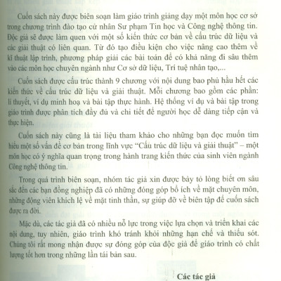 Giáo trình Cấu trúc dữ liệu và Giải thuật (2024) - Đỗ Trung Kiên (Chủ biên), Đặng Xuân Thọ, Nguyễn Thị Hồng, Phạm Thị Lan