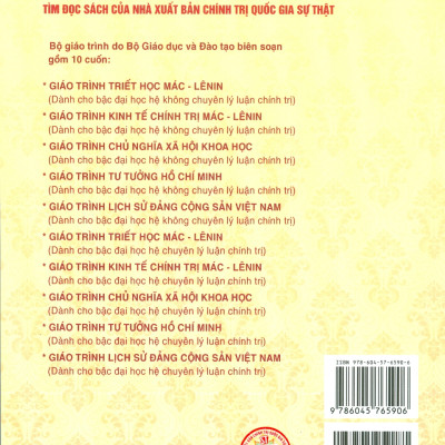 Combo 3 cuốn Giáo Trình Lịch Sử Đảng Cộng Sản Việt Nam + Giáo Trình Triết Học Mác – Lênin + Giáo Trình Tư Tưởng Hồ Chí Minh (Dành Cho Bậc Đại Học Hệ Không Chuyên Lý Luận Chính Trị) - Bộ mới năm 2021