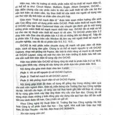 Sách - Giáo Trình Thiết Kế Mạch Điện Tử ( DN)