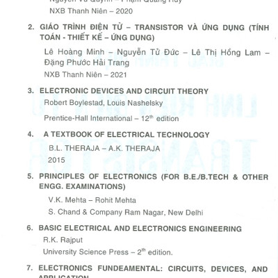 Giáo Trình Điện Tử - Linh Kiện Điện Tử Transistor