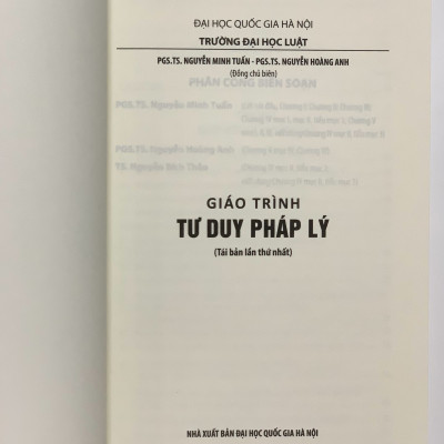 Sách - Giáo trình tư duy pháp lý (Tái bản lần thứ nhất)