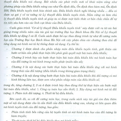 Cơ Sở Lý Thuyết Điều Khiển Tuyến Tính (Xuất bản lần thứ ba, có sửa chữa và bổ sung, năm 2023)