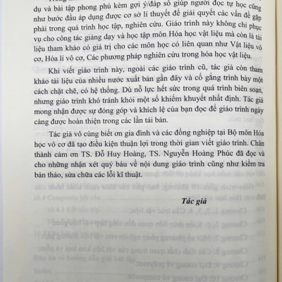 Sách - Giáo trình cơ sở hóa học vật liệu