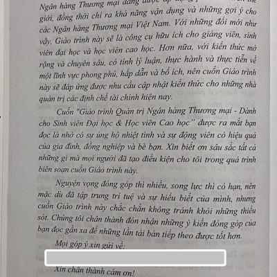 Sách - Giáo Trình Quản Trị Ngân Hàng Thương Mại