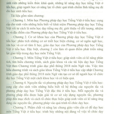 Những Vấn Đề Chung Của Dạy Học Tiếng Việt Ở Tiểu Học