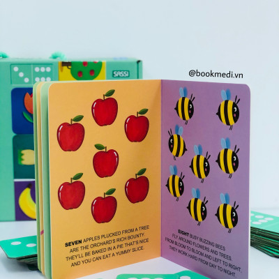 Bộ đồ chơi domino kèm sách cho bé 3+ học số và tiếng anh Mega Domino Nature