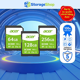Thẻ nhớ cho camera Acer SD Card SC300 4K UHS-II tốc độ đọc/ghi lên đến 160/120MB/s - Hàng chính hãng