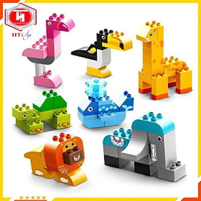 Đồ Chơi Xếp Hình Thế Giới Động Vật 102 Chi Tiết To Đùng Bằng Nhựa ABS An Toàn - Đồ Chơi Trẻ Em HT SYS - Đồ Chơi Lắp Ráp Các Con Vật Dễ Thương Cho Bé Phát Triển Tư Duy Sáng Tạo
