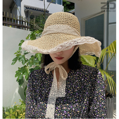 Mũ Cói Rộng Vành Nữ Đi Biển, Nón Rơm Phong Cách Hàn Quốc MCDBN05