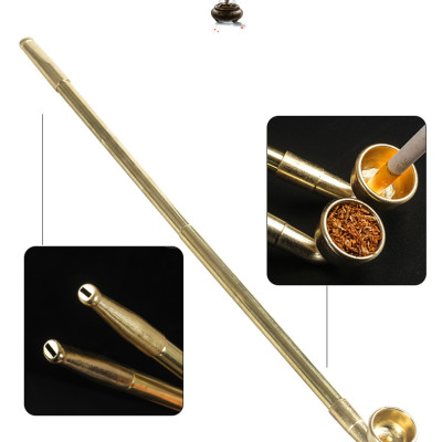 Tẩu thuốc dài hợp kim đồng Trung Hoa, kéo dài ra được đến 40 cm ( không kèm theo dây và túi vải)