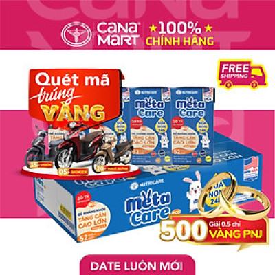 Thùng sữa nước Nutricare Metacare ECO giúp trẻ phát triển toàn diện (110ml)