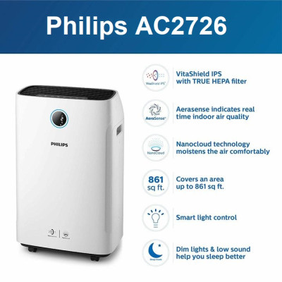 Máy lọc không khí kiêm tạo độ ẩm.2 trong 1 nhãn hiệu Philips Series 2000 AC2726/00 - HÀNG NHẬP KHẨU