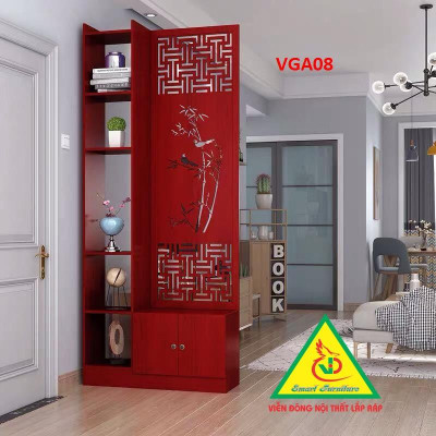 KỆ VÁCH NGĂN PHÒNG KHÁCH , NHÀ BẾP ( 1 VÁCH 1 KỆ) VGA05 - Nội thất lắp ráp Viendong Adv