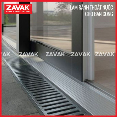Rãnh Thoát Nước Inox 304 ZAVAK Grating GRT-AX117 inox 304 (modun 1.2m)