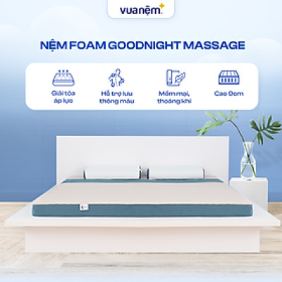 Nệm foam Goodnight Massage bán chạy tại Việt Nam 9cm tại Vua Nệm - Cấu trúc lượn sóng duy trì tư thế tự nhiên của cột sống