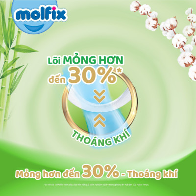 Combo 2 Tã/bỉm quần MOLFIX Thiên nhiên Super Jumbo M60/L52/XL42/XXL38