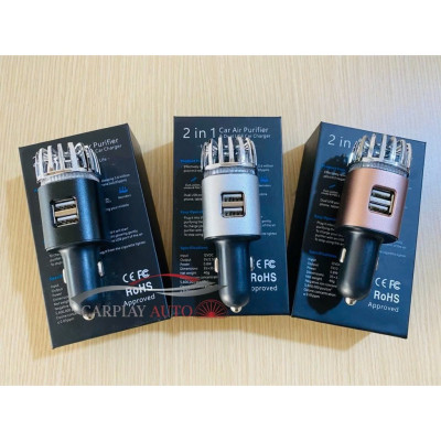 Máy Lọc KhônngKhí ÔTo Tạo Ion Âm – Khử Mùi, Kháng Khuẩn, Kèm 2 Cổng Sạc USB, đèn ốp trần