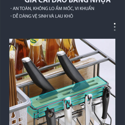 Giá để dao thớt gia vị sơn nano bảo hành han gỉ 10 năm