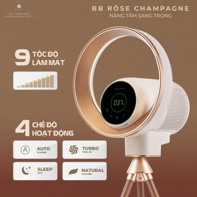 Quạt lọc không khí và khử khuẩn U ULTTY BB Róse Champagne - Hàng chính hãng