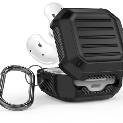 Ốp Bảo Vệ Dành Cho Samsung Galaxy Buds FE/ Buds 2/ Buds 2 Pro/ Buds Pro/ Buds Live, Kai.N Carbon Buds, Kèm Móc Treo_ Hàng Chính Hãng