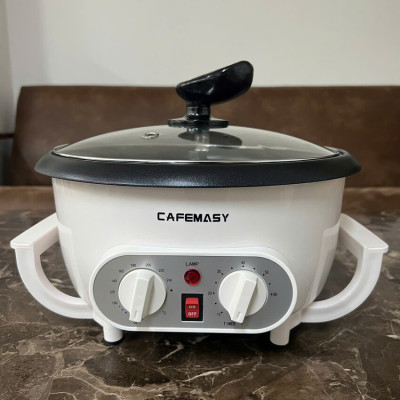 Máy rang hạt cà phê và các loại hạt tự động tích hợp điều chỉnh thời gian, thương hiệu Mỹ cao cấp Cafemasy SCR-300B - Hàng Nhập Khẩu