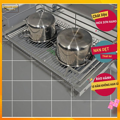 Giá xoong nồi tủ dưới inox sơn Nano bảo hành 10 năm không han gỉ thương hiệu Grob