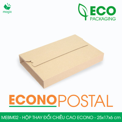 MEBM02 - 25x17x6 cm - 20 hộp carton thay đổi chiều cao siêu tiết kiệm - Hộp đóng sách, hộp gói hàng