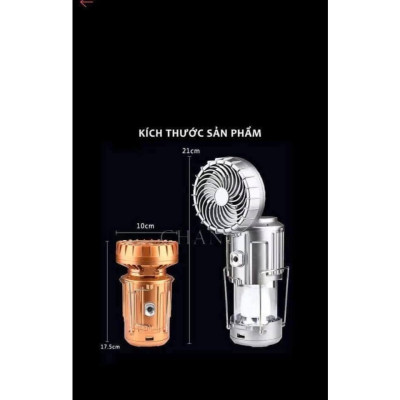 Đèn Năng Lượng Mặt Trời 3in1 Năng Lượng, Tích Hợp Quạt, Đèn Bão Du Lịch Đi Câu Cá Cắm Trại