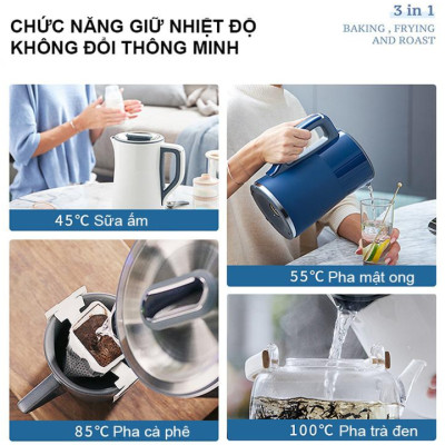 Ấm đun nước siêu tốc điều chỉnh nhiệt độ Morphy Richards MR6070 công suất 1800W, dung tích 1.5L, tích hợp chế độ giữ ấm ở các mức lựa chọn- Hàng chính hãng