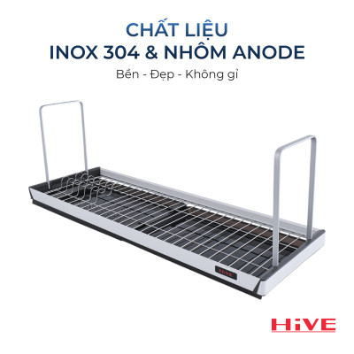 Giá úp chén bát treo tủ bếp trên HiVE 304 Signature