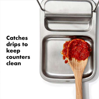 Giá để vung nồi và dụng cụ nấu ăn 2 in 1 OXO Spoon Rest with Lid Holder Hàng chính hãng