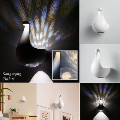 Đèn trang trí Opple LED gắn tường HWL 5.7W (ánh sáng: 3000K/4000K/5700K) hình chim công