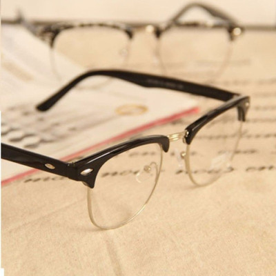 Kính gọng nửa viền dáng cổ điển - Tặng kèm hộp đựng khăn lau