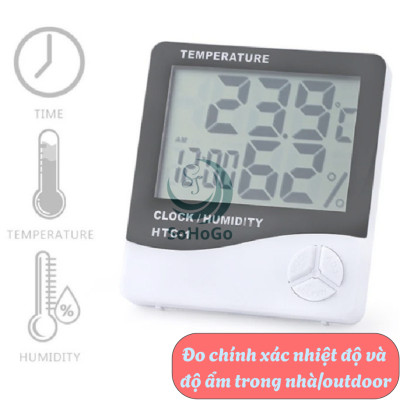 Nhiệt Ẩm Kế Điện Tử Đa Năng -Đồng Hồ Đo Nhiệt Độ & Độ Ẩm Kỹ Thuật Số -Máy Đo Nhiệt Độ – Độ Ẩm Trong Nhà -Đồng Hồ Điện Tử Đo Nhiệt Ẩm & Hiển Thị Thời Gian -Nhiệt Ẩm Kế Mini Treo Tường/Để Bàn
