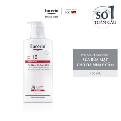 Sữa rửa mặt không gây kích ứng cho da nhạy cảm Eucerin pH5 Facial Cleanser 400ml