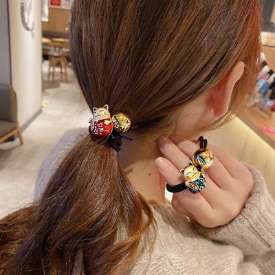 Dây buộc tóc nữ mèo thần tài [Set 4 dây] may mắn và tài lộc NASI dễ thương phong cách hàn quốc thun cột tóc nữ co giãn tốt phụ kiện tóc