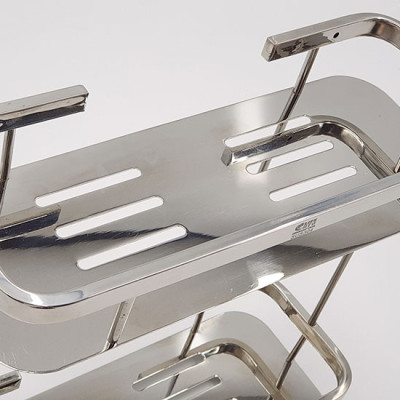 Kệ tường đôi phòng tắm Inox SUS 304 Eurolife EL-KT10 (Trắng Bạc)