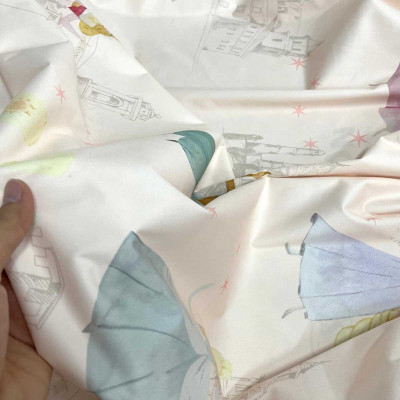 Drap chống thấm Cotton LoveMama chống thấm nước họa tiết công chúa mềm mại thoáng mát