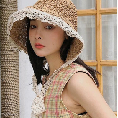 Nón nữ gấp gọn mũ rộng vành thoáng khí phối ren tiện lợi đi biển che nắng với chất liệu cói rơm  #nonrongvanh #murongvanh #noncoi #mucoi #nondibien #mudibien #nonchongnanh #muchongnang #nondep #mudep #nonthotrang #muthoitrang  dona24100204