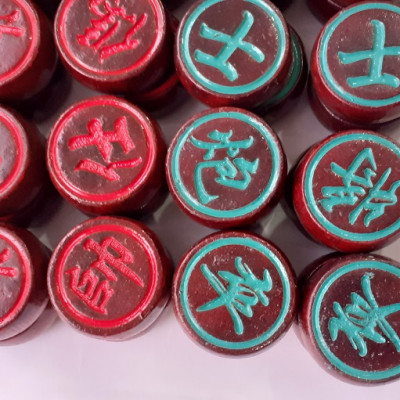 Quân cờ tướng gỗ nhãn đục 1 mặt 3,5cm