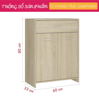 Tủ phòng tắm gỗ hiện đại SMLIFE Samphrey