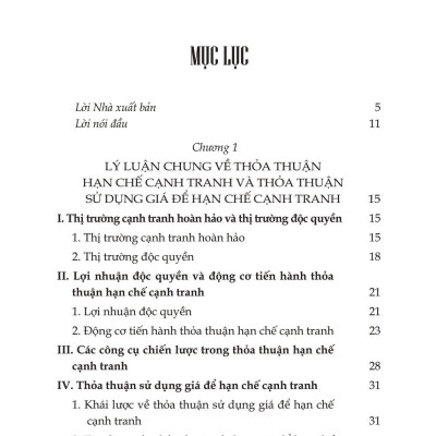 Pháp Luật Kiểm Soát, Thảo Thuận Sử Dụng Giá - Lý Thuyết Và Thực Tiễn Tại Việt Nam
