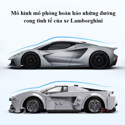 Bộ Đồ Chơi Xếp Hình Xe Đua Lamborghini Veneno 308 Chi Tiết, Đồ Chơi Mô Hình Xe Đua Lamborghini Veneno Điều Khiển Từ Xa, Đồ Chơi Lắp Ghép Cao Cấp Ô Tô Lamborghini Veneno Điều Khiển RC.