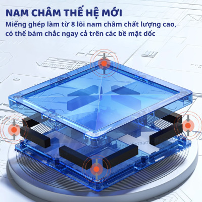 Xếp Hình Nam Châm lắp ráp Mideer Colorful Magnetic Tiles ghép hình nam châm ánh sáng