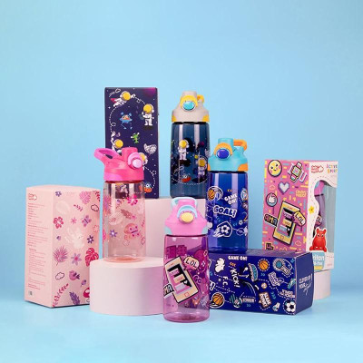 Bình Nước Tritan Emoji World 500 ml - Clever Hippo WB02/PINK - Màu Hồng